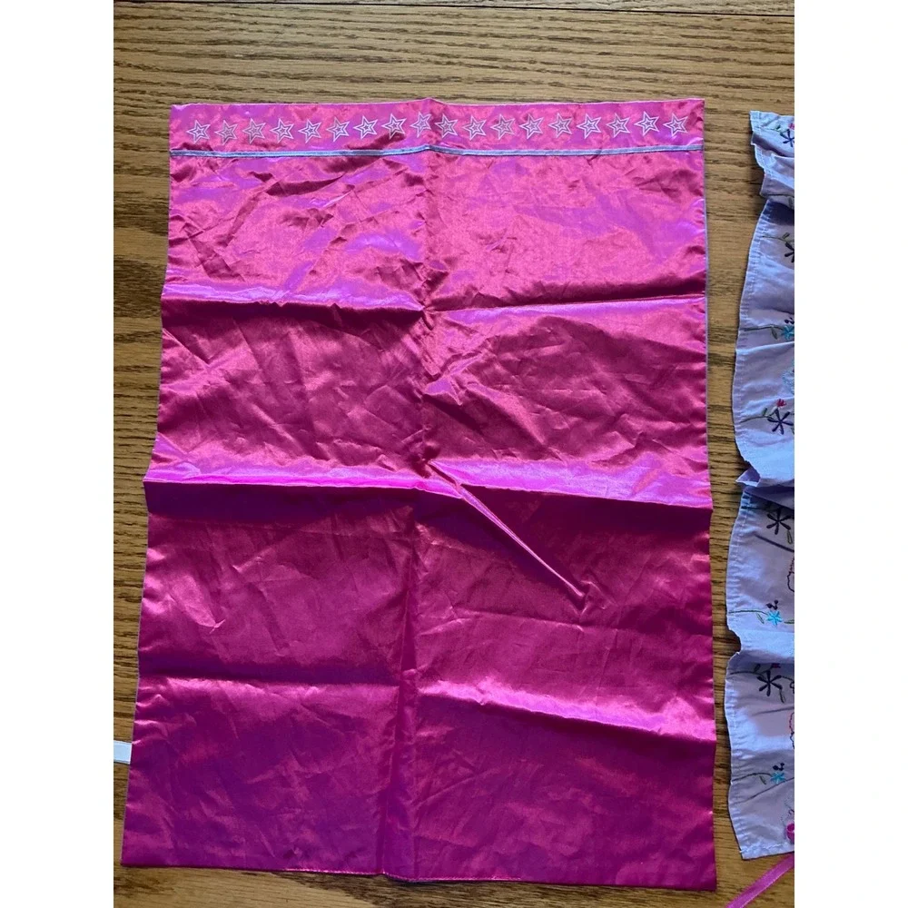 American Girl Doll Bedding Pink Star Blanket & Purple Butterfly Blankt